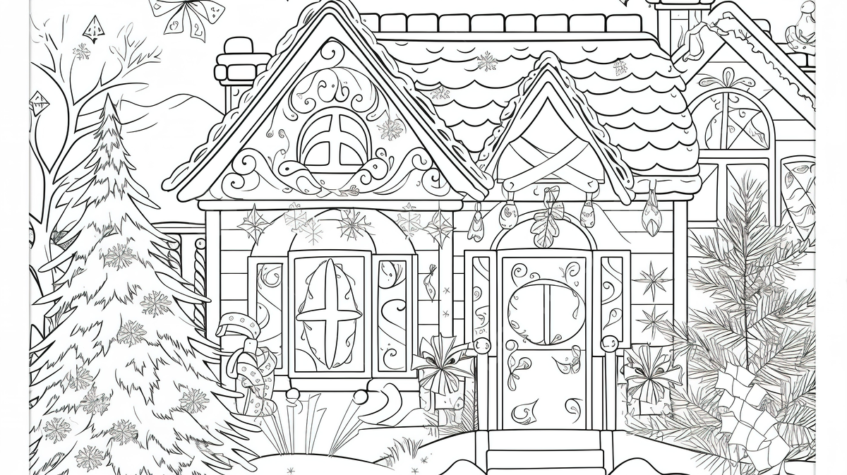 Christmas house coloring pages for adults background christmas coloring page christmas christmas powerpoint background image and wallpaper for free download