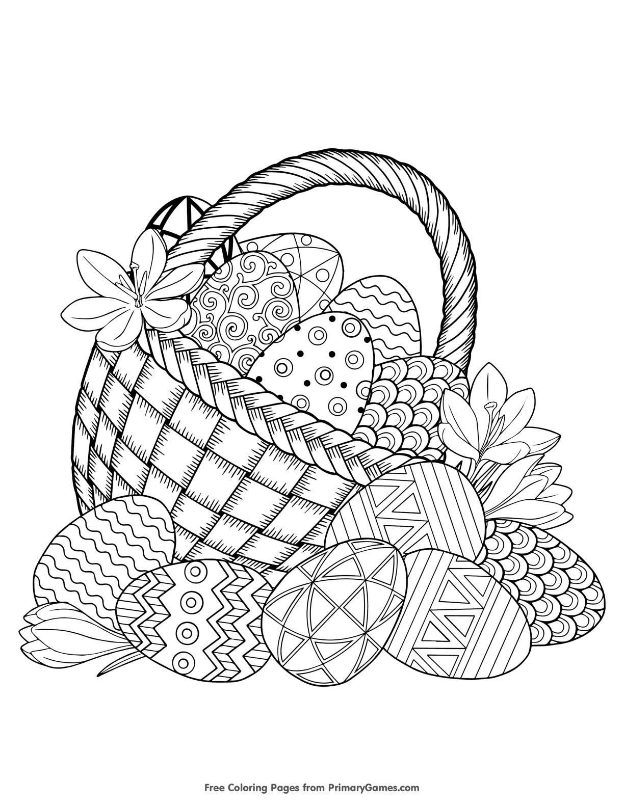 Free easter coloring pages for kids