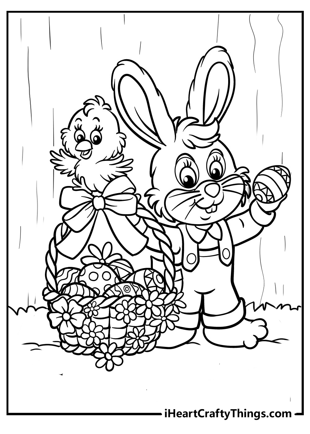 Easter bunny coloring pages free printables