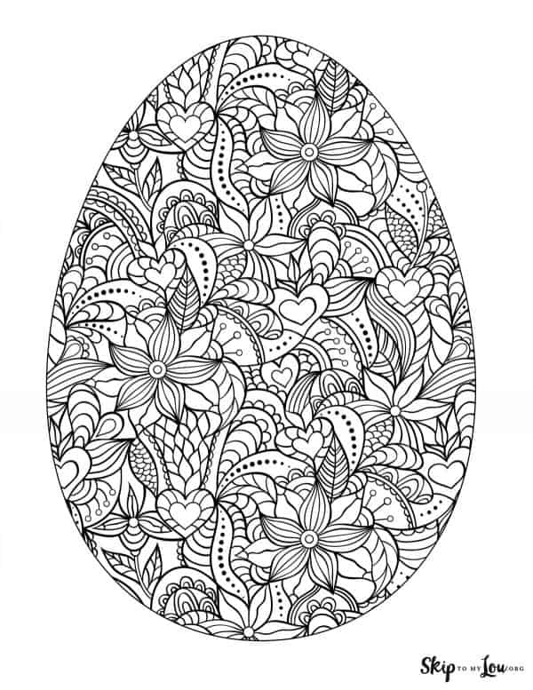 Easter egg coloring pages skip to my lou