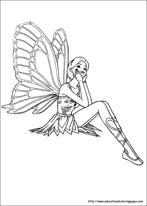 Fairies coloring pages free for kids