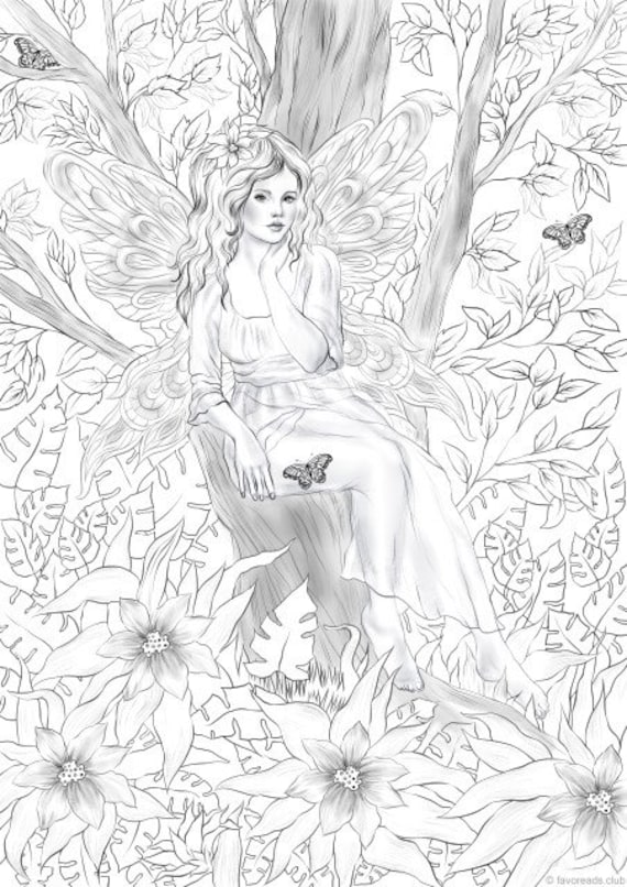 Fairy printable adult coloring page from favoreads coloring book pages for adults and kids coloring sheets coloring designs