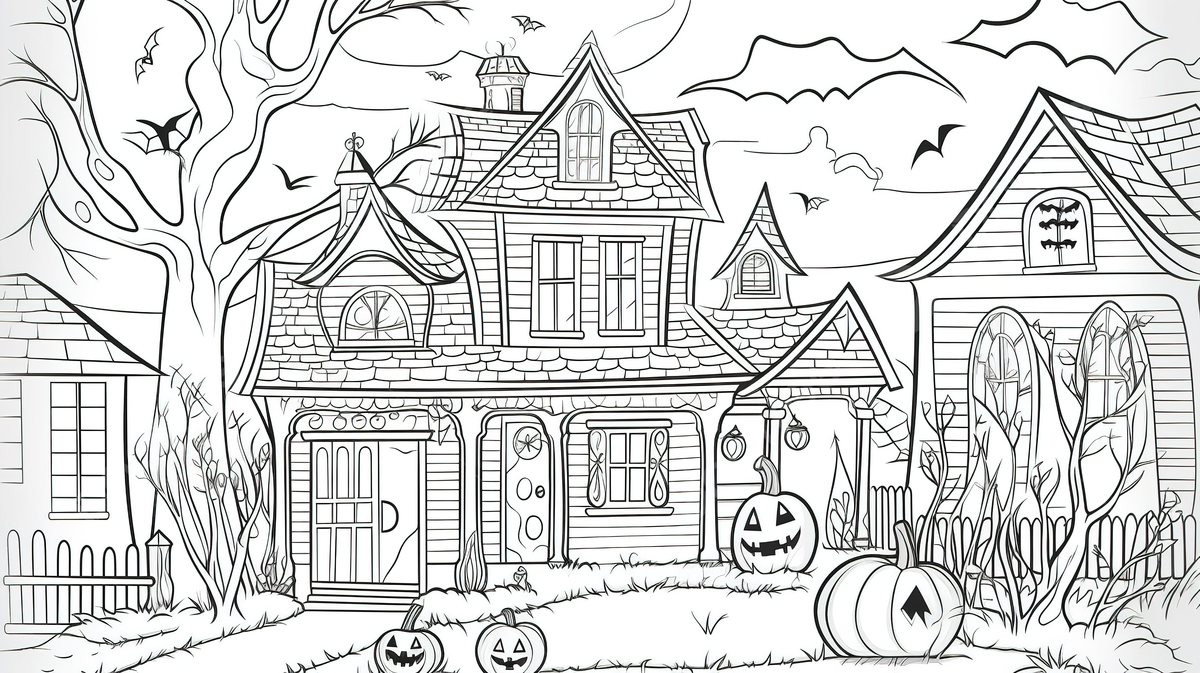 Halloween coloring pages for adults and kids background halloween coloring picture halloween powerpoint halloween background image and wallpaper for free download