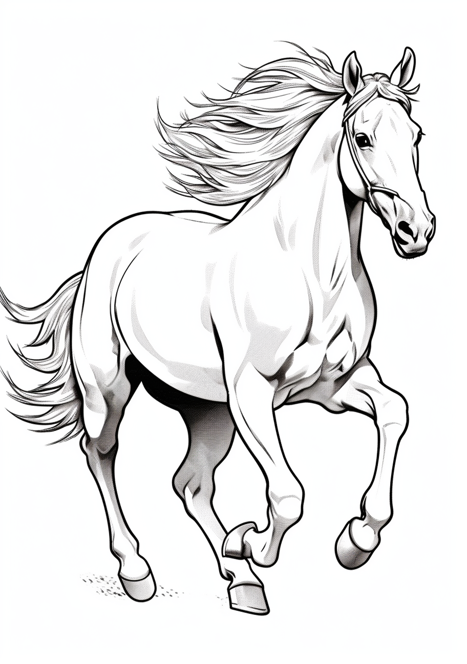 Detailed art horse coloring s
