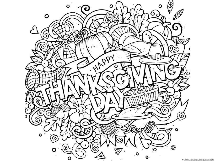 Free thanksgiving coloring pages for adults kids