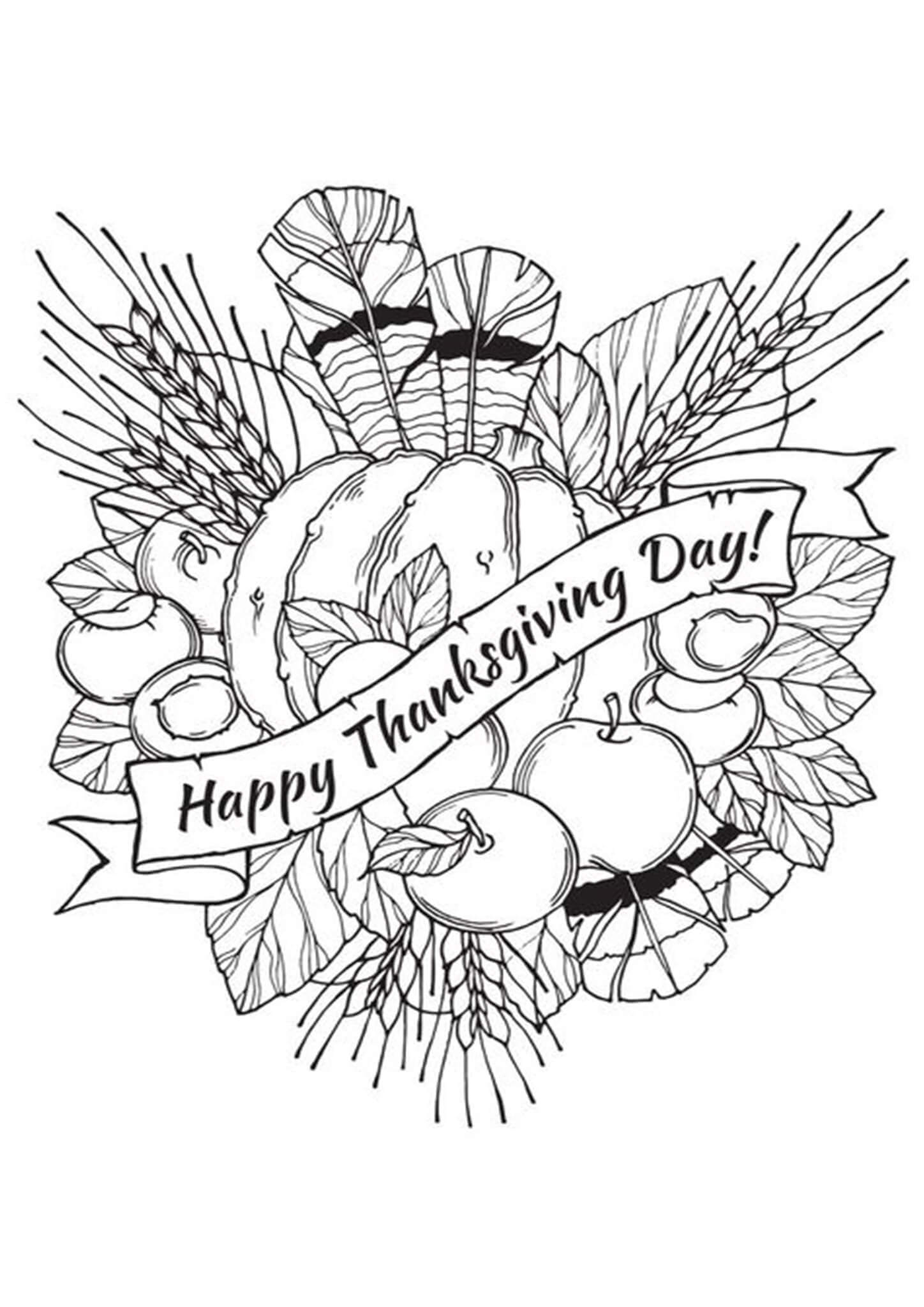 Free printable thanksgiving coloring pages