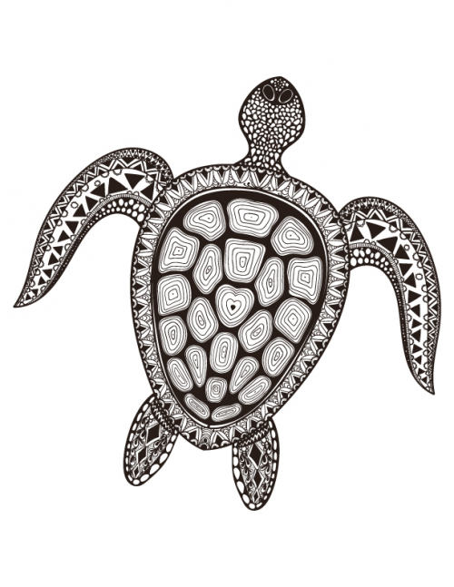 Sea turtle coloring page