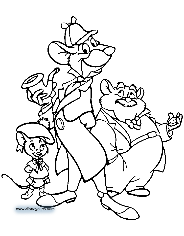 The great mouse detective coloring pages