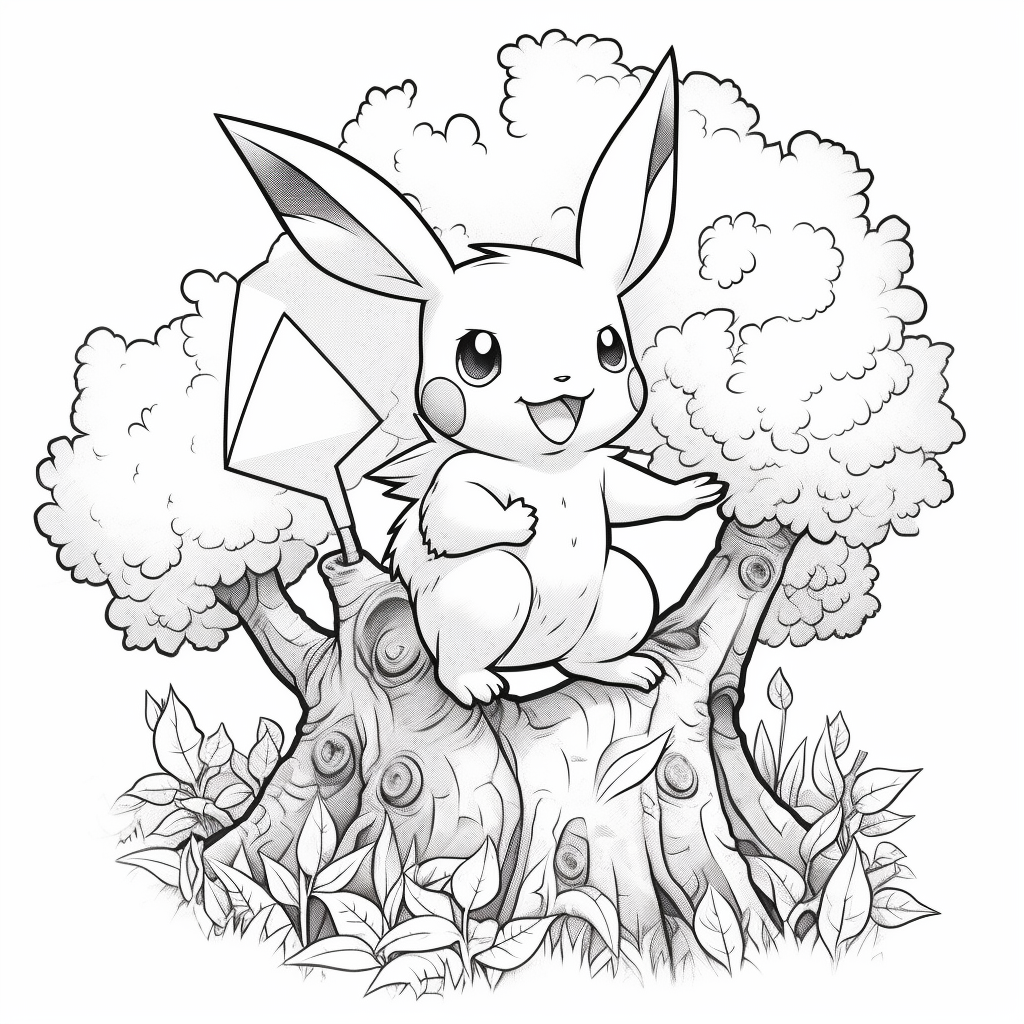 Electric dreams vibrant pikachu coloring pages