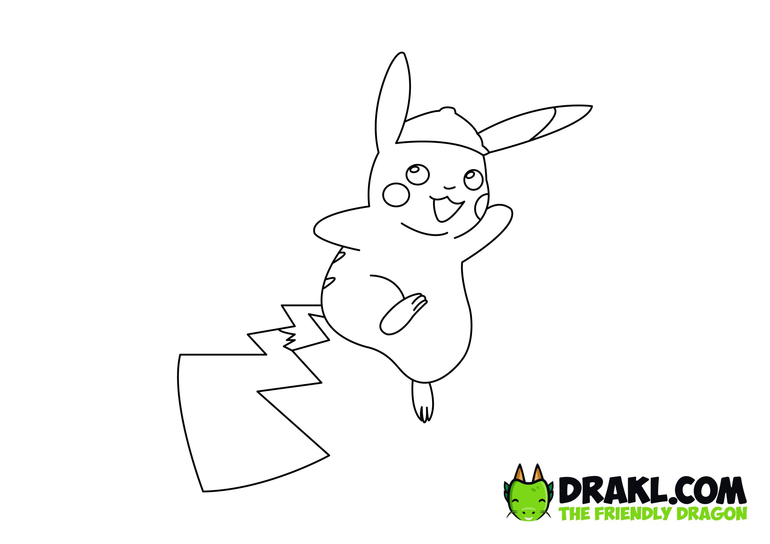 Pokãmon detective pikachu coloring page