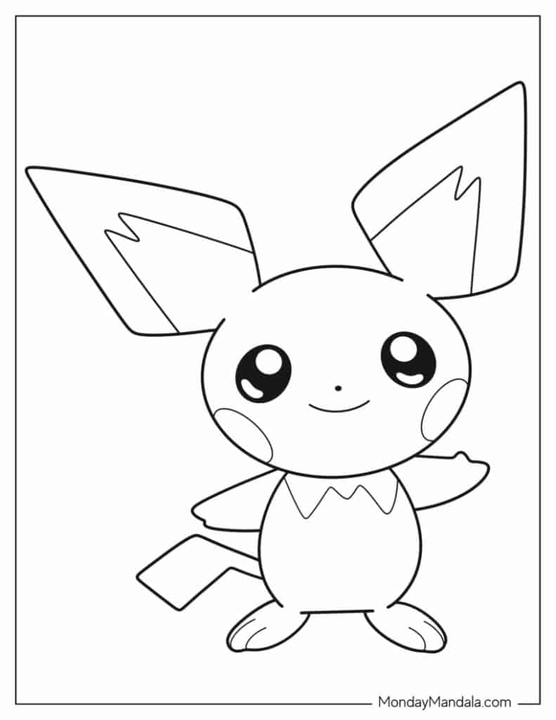 Pikachu coloring pages free pdf printables