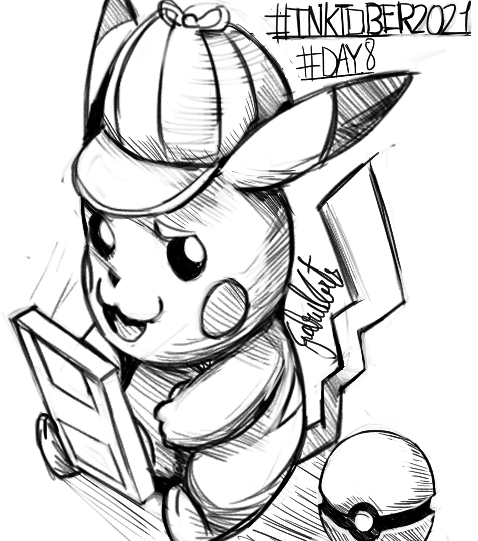 Ission open gabrilarts on x for today i made detective pikachu playing a gameboy its pretty simple because i didnt have much time xd watch inktober inktober inktoberdaywatch art httpstcoccywuzame