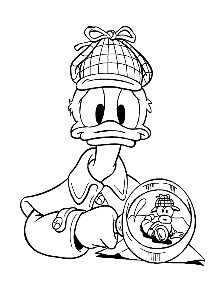 Detective coloring pages