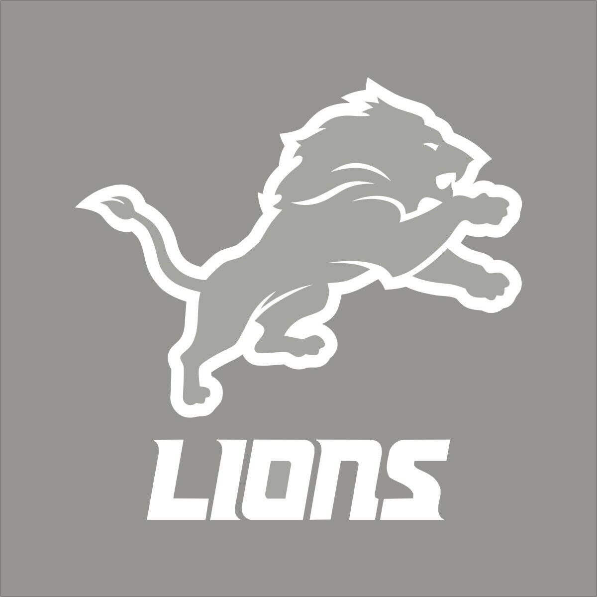 Detroit lions nfl team logo color vinyl decal sticker car window wall