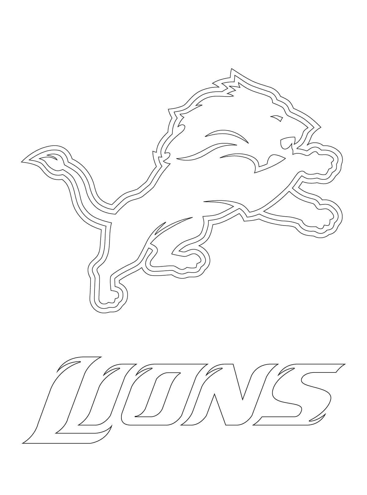 Detroit lions coloring pages pdf printable