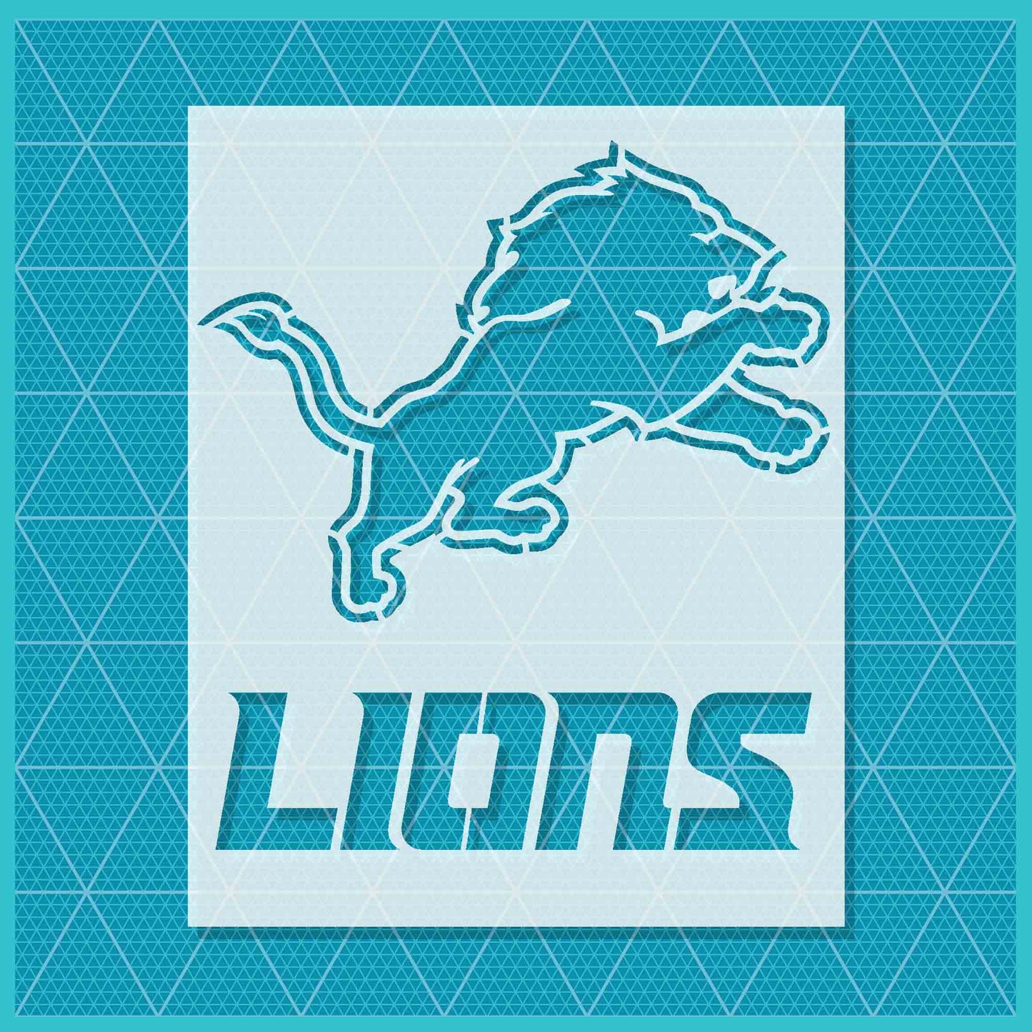 Detroit lions stencil