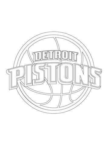 Detroit pistons logo coloring page free printable coloring pages