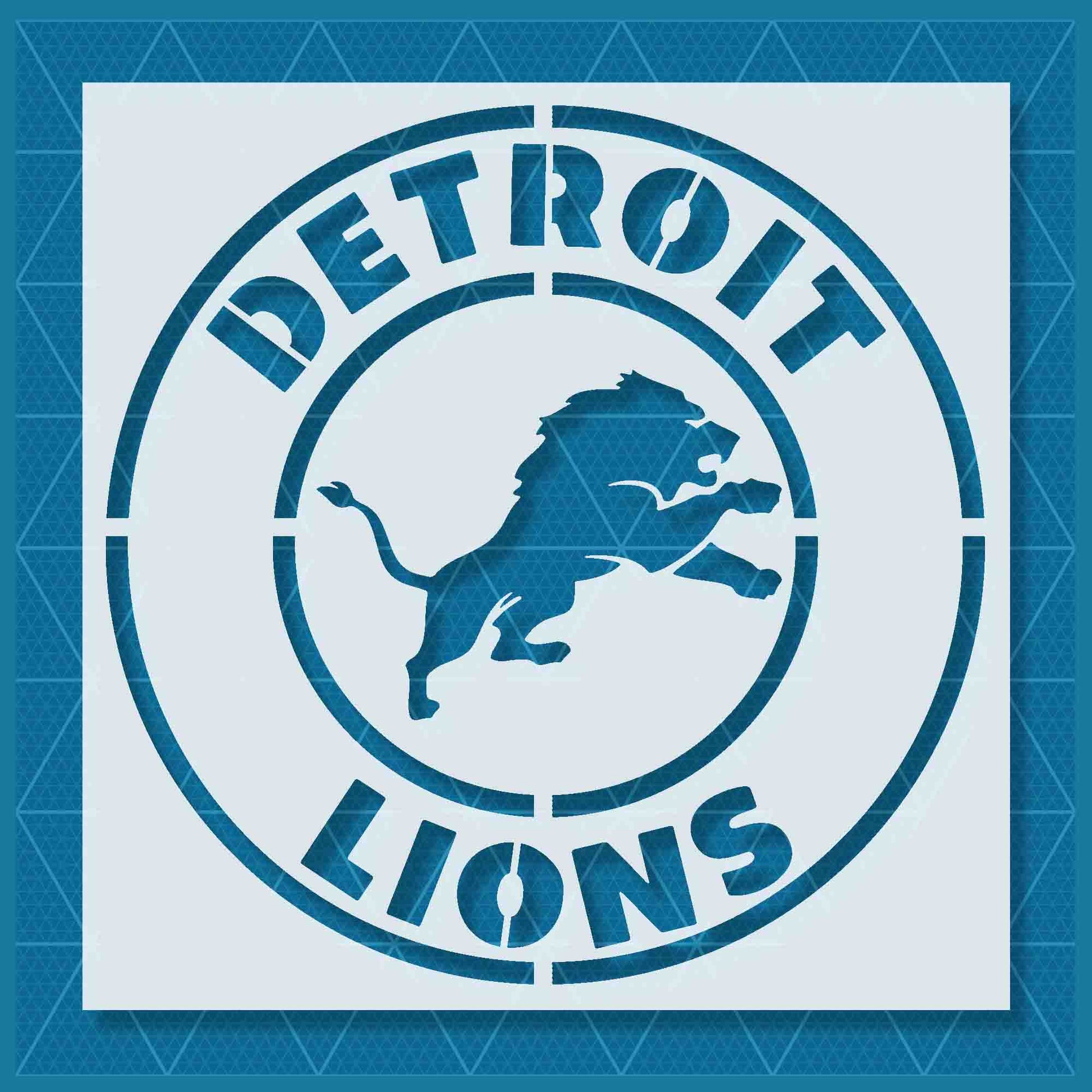 Detroit lions stencil