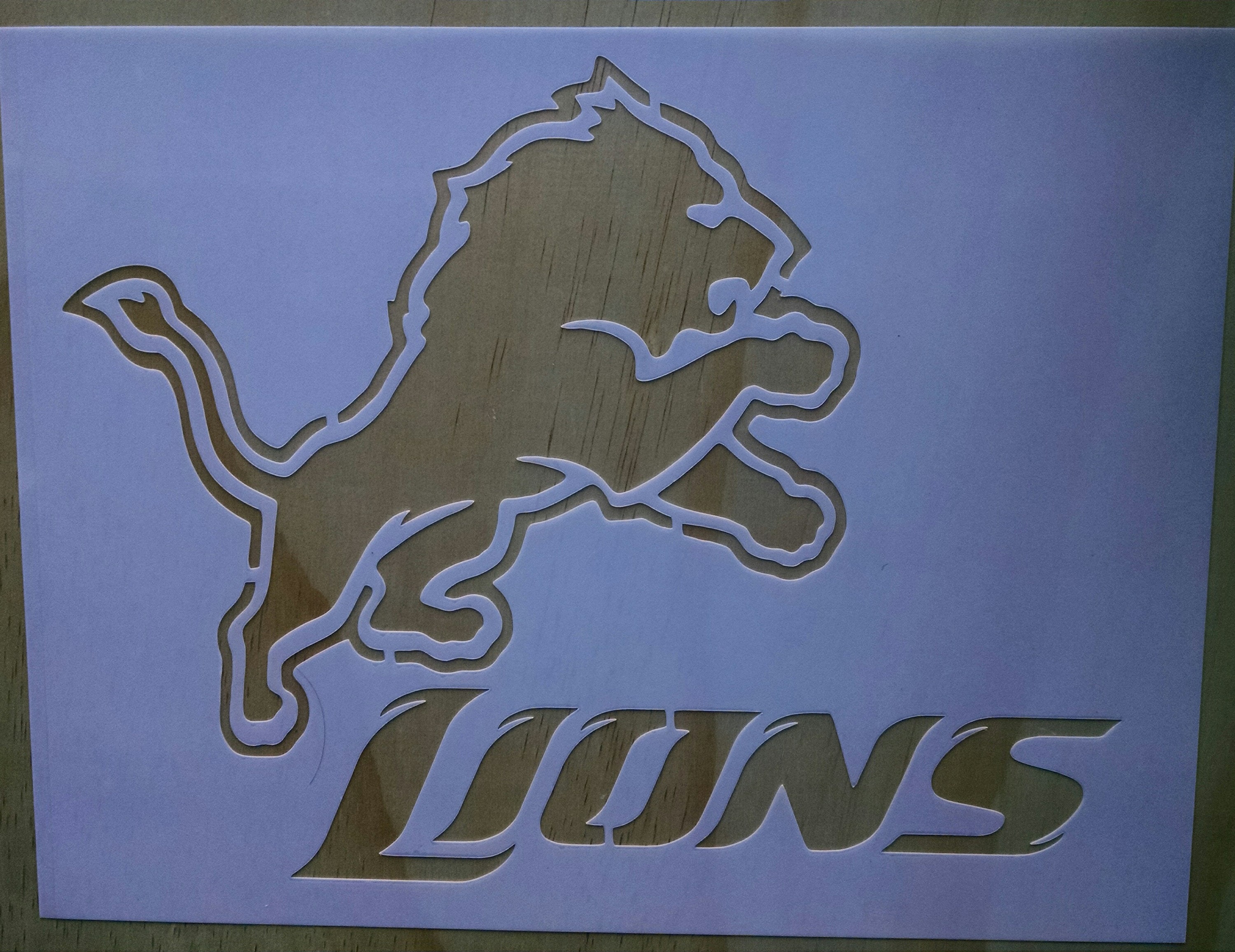 Detroit lions stencil