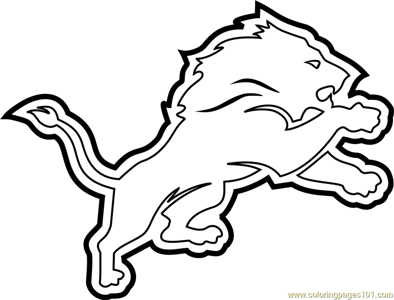 Detroit lions logos printable coloring page for kids and adults detroit lions logo lion coloring pages football coloring pages