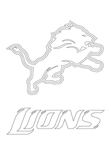 Detroit lions logo coloring page free printable coloring pages