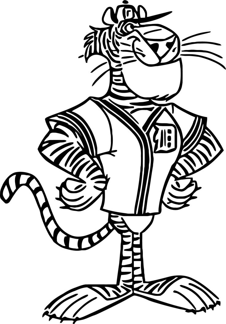 Printable detroit tigers coloring pages pdf free