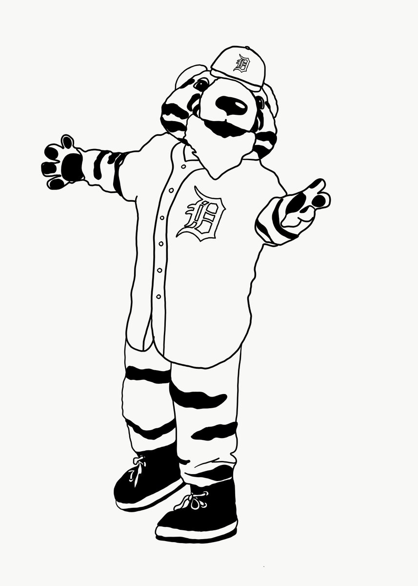 Detroit tigers on x theres no age limit on coloring pages ð print it off use your phonetablet or go all out on photoshop whatever you do share your results with us