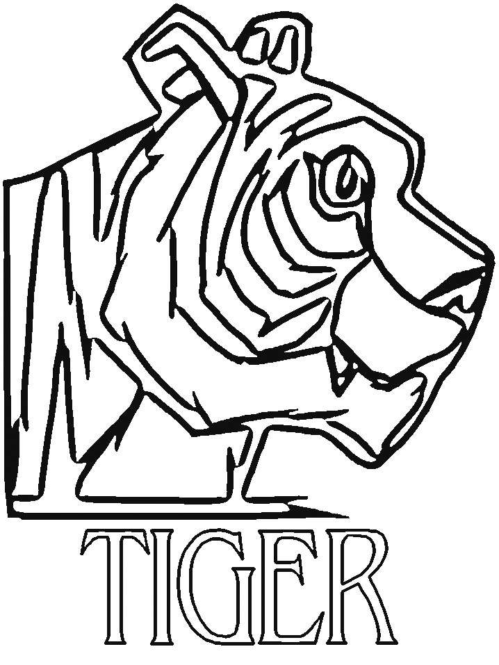 Free printable tiger coloring pages for kids