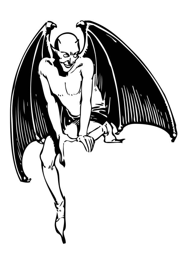 Coloring page devil