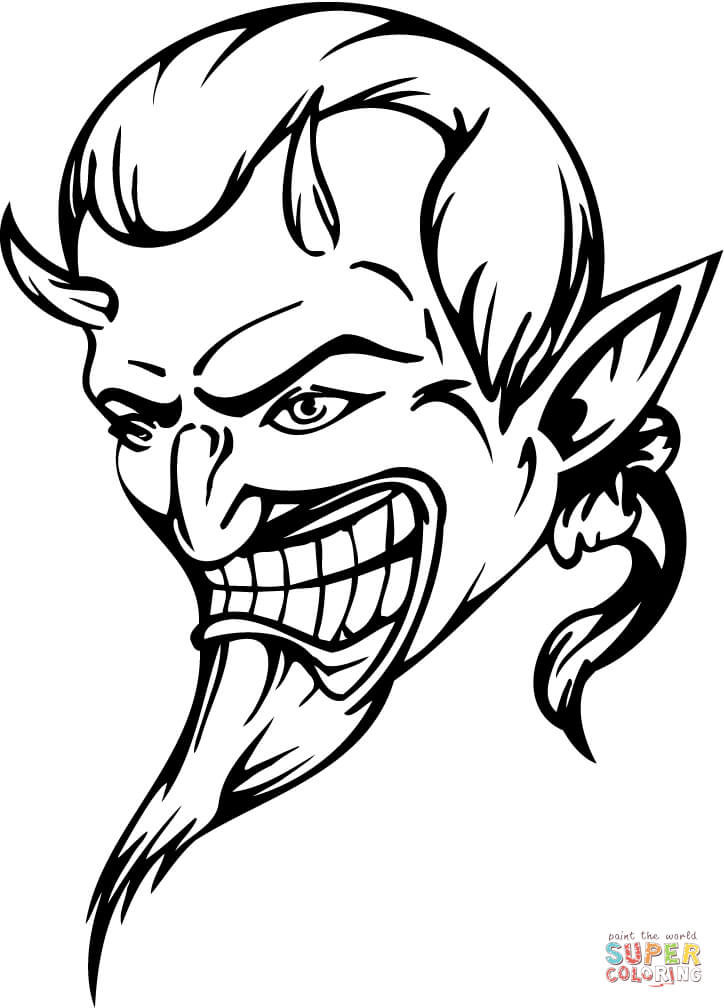 Devil coloring page free printable coloring pages