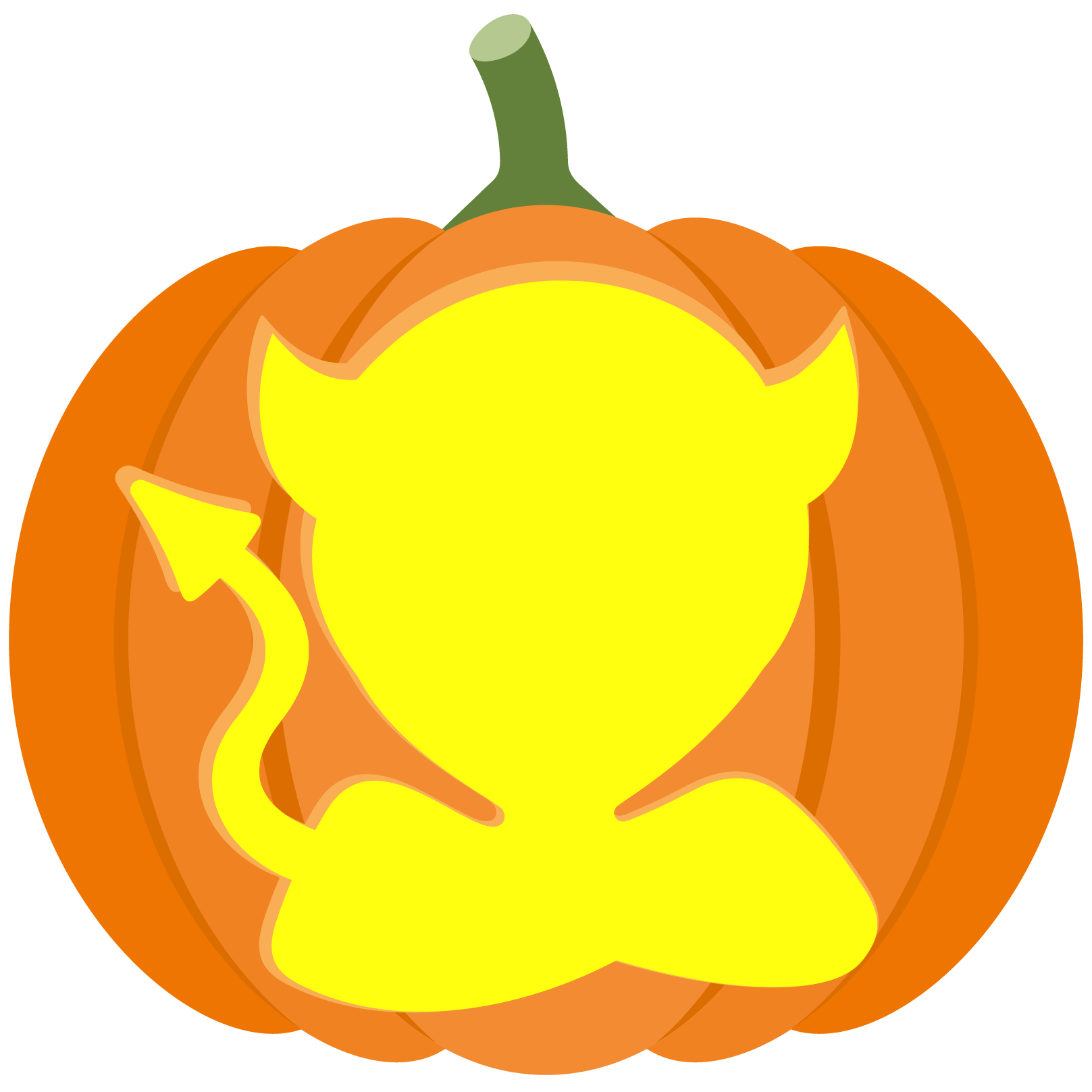 Devil pumpkin stencil free printable papercraft templates