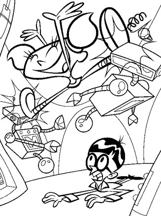 Dexters laboratory coloring page