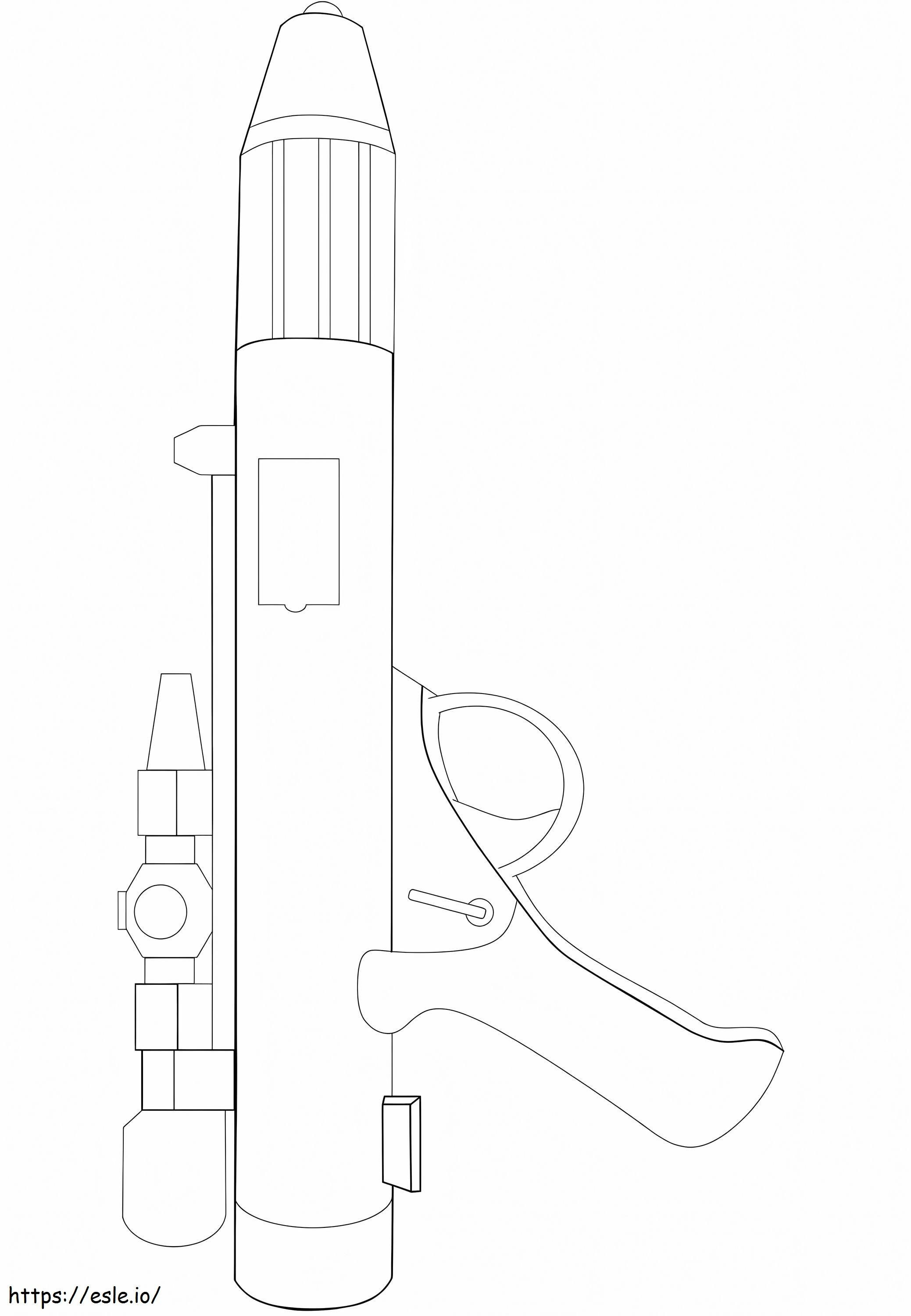 Dh blaster pistol a coloring page