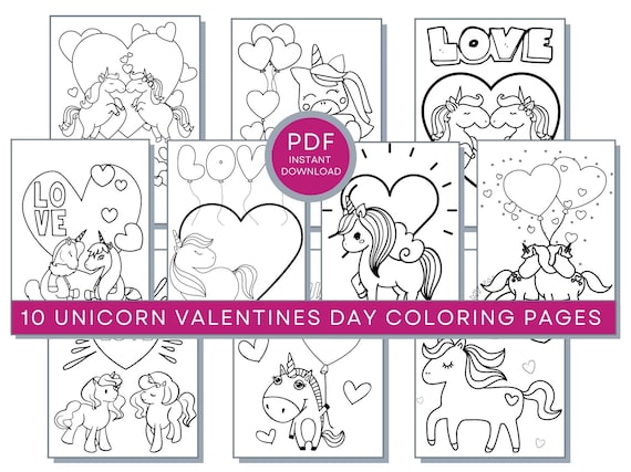 Pãginas para colorear del dãa de san valentãn de unicornio imprimibles de san valentãn hoja del dãa de san valentãn pãginas para colorear de san valentãn amor de unicornio