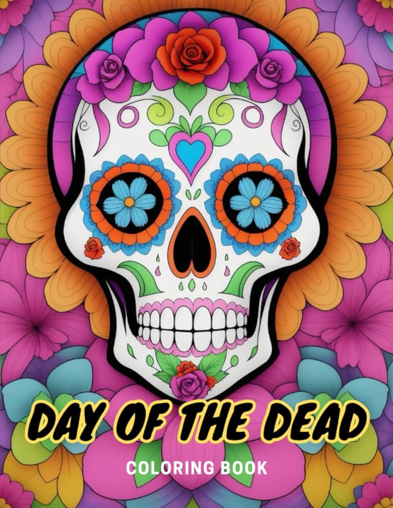 Day of the dead coloring book unique dia de los muertos coloring pages art ermonatic books