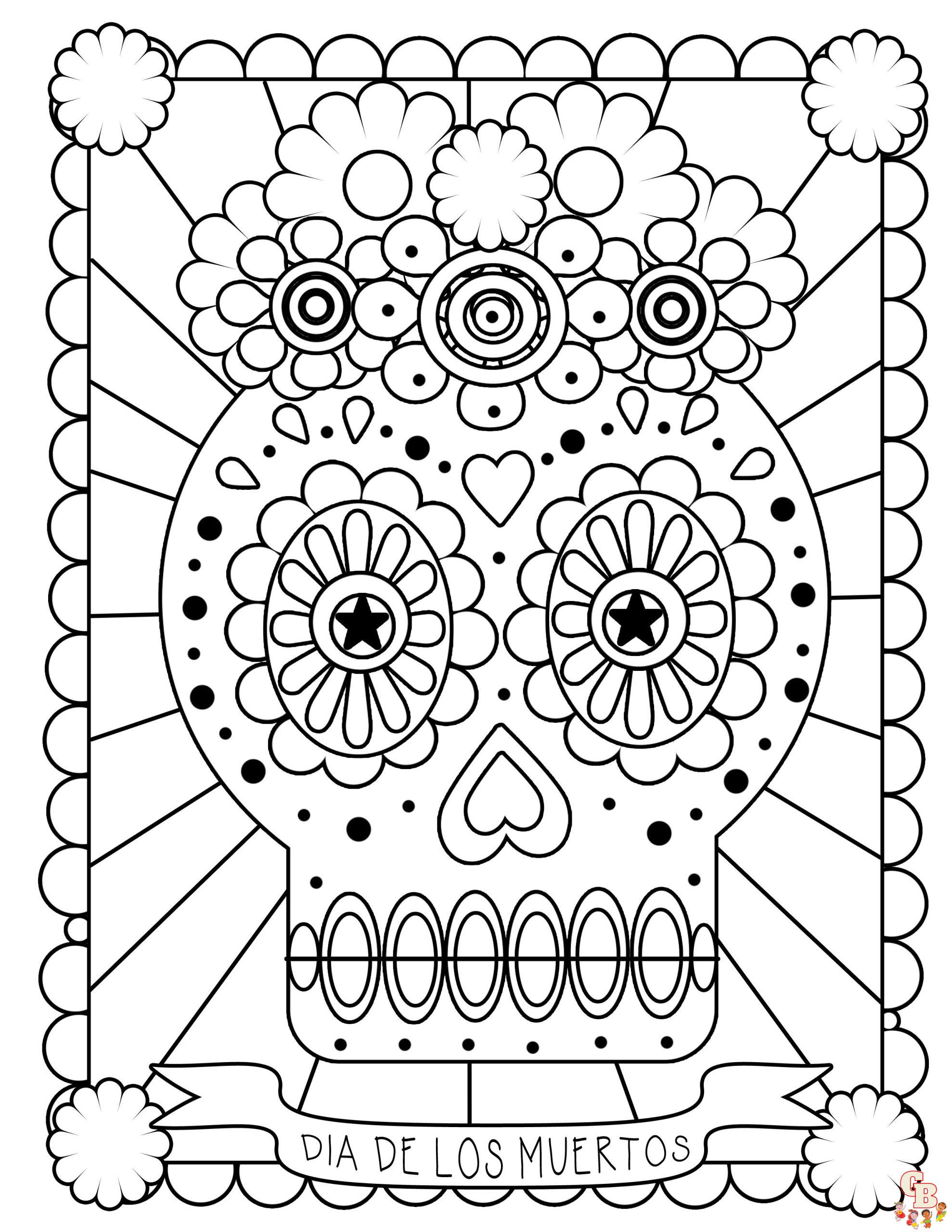 Dia de los muertos coloring pages