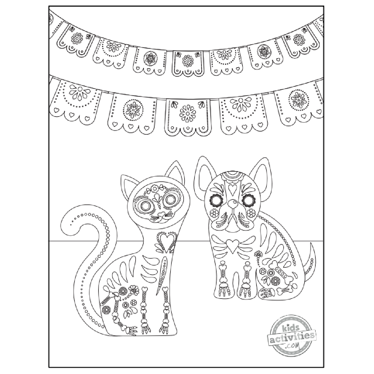 Beautiful day of the dead coloring pages for dia de muertos celebration kids activities blog