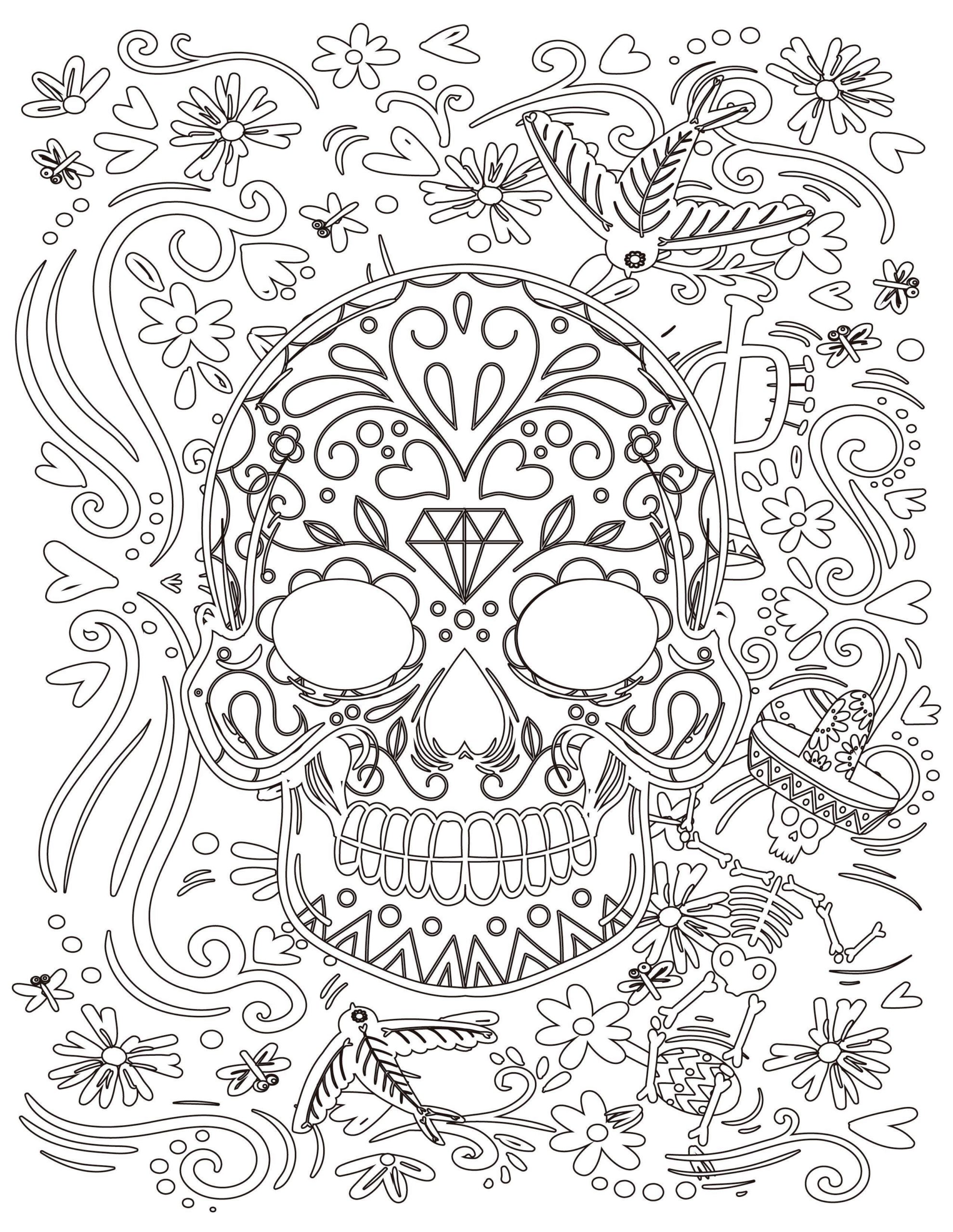 Dia de muertos coloring sheets pack of â coloring books for kidz