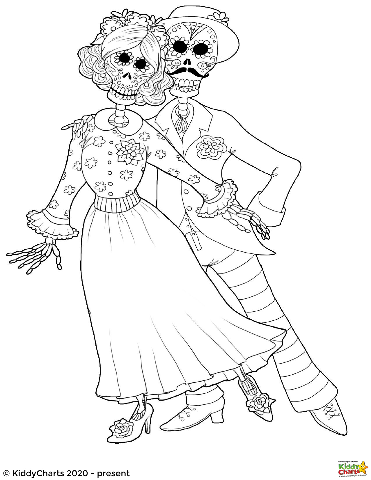 Day of the dead coloring book