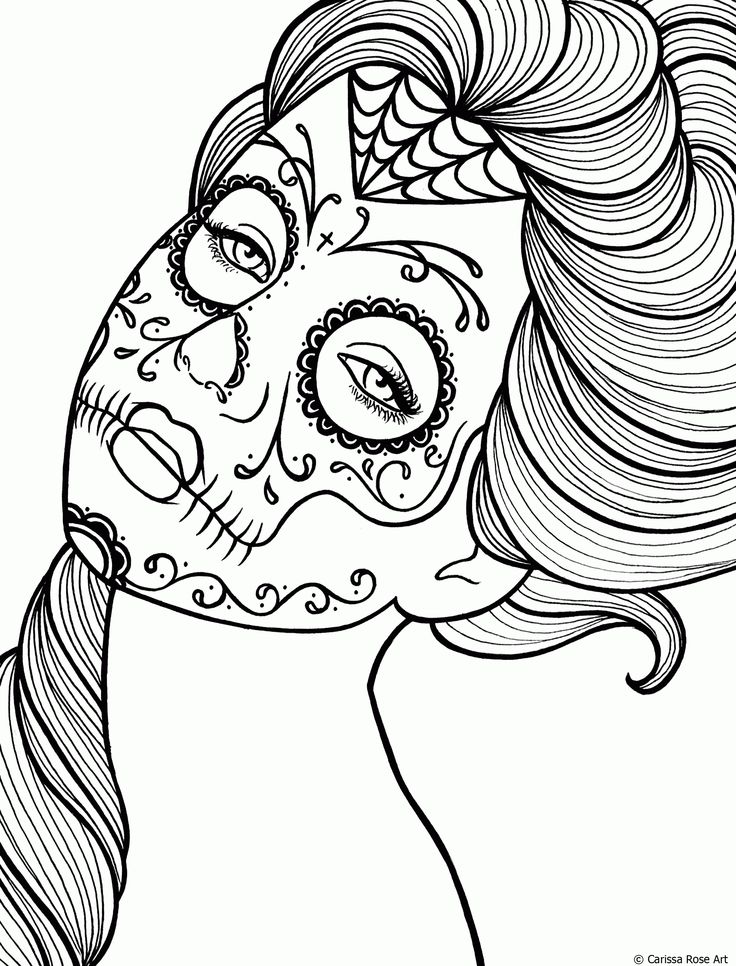 Dia de los muertos coloring pages