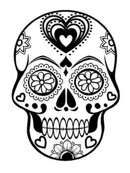 Day of the dead template dia de los muertos coloring page day of the dead art