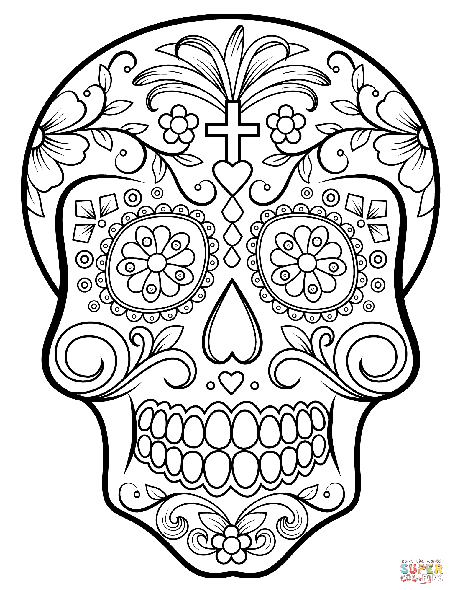 Dia de los muertos day of the dead kids coloring pages