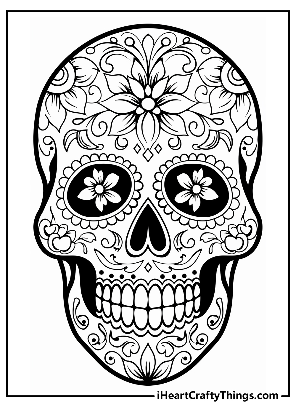 Sugar skull coloring pages free printables