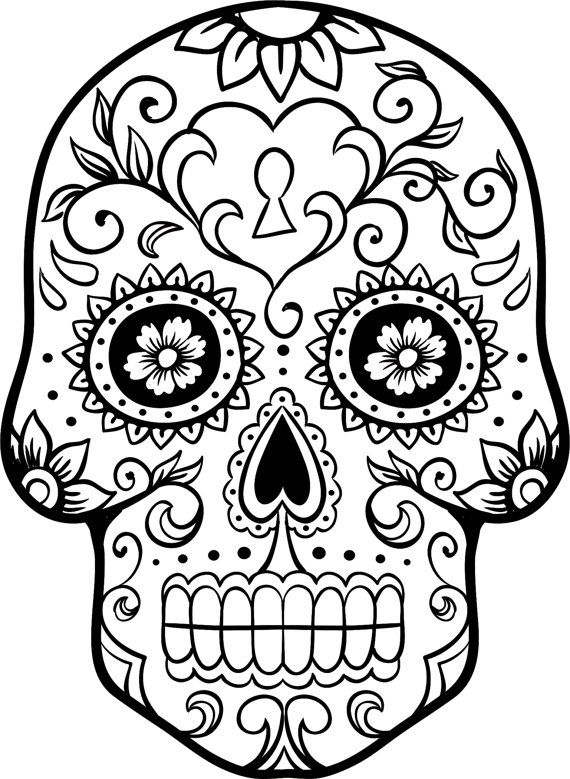 Dia de los muertos skull coloring pages coloring pages coloring books