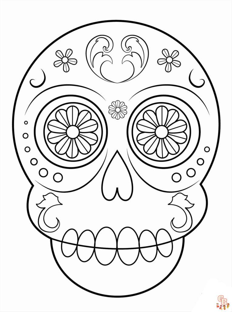 Dia de los muertos coloring pages