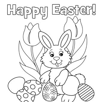 Happy easter para colorear