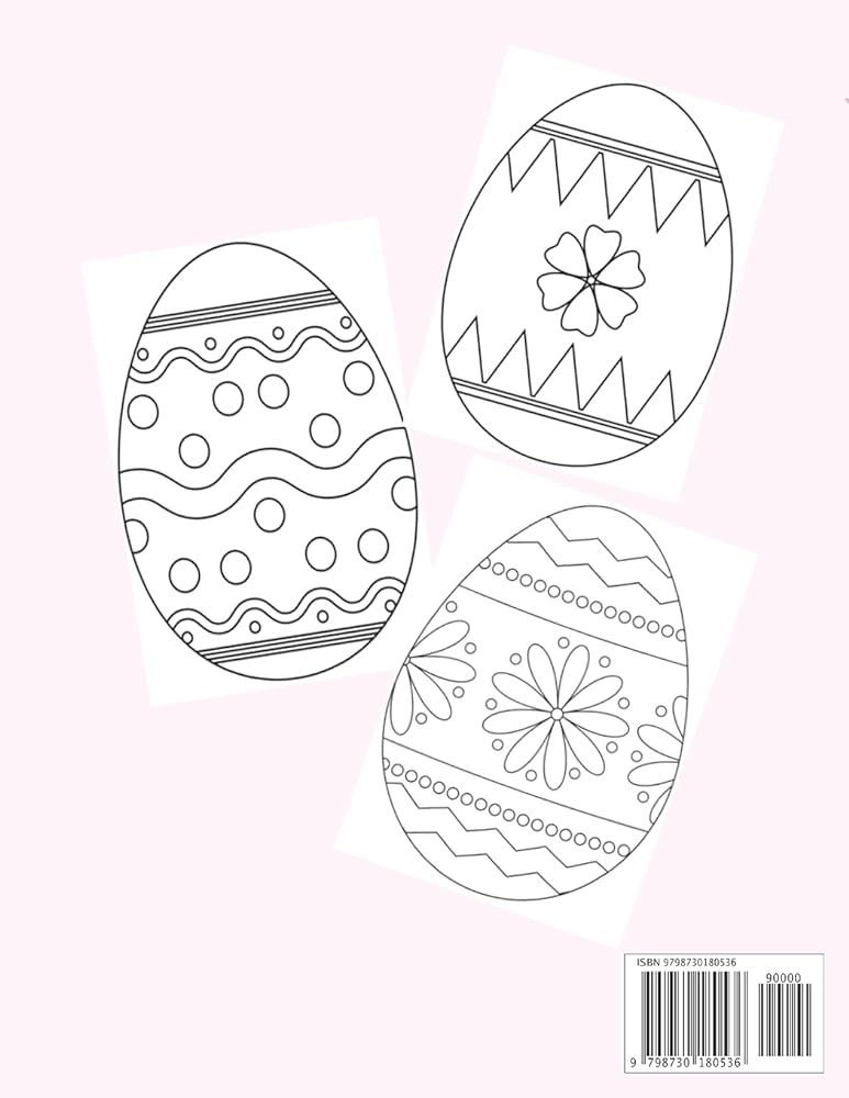 Happy easter day coloring book a collection of fun and easy happy easter eggs coloring pages for kids simple easter egg coloring pages for best gift activity books for