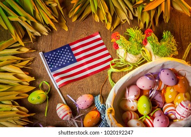 Easter holiday america easter eggs usa stock photo