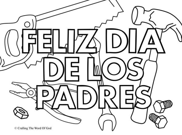Free fathers day coloring pages in spanish you can print at home