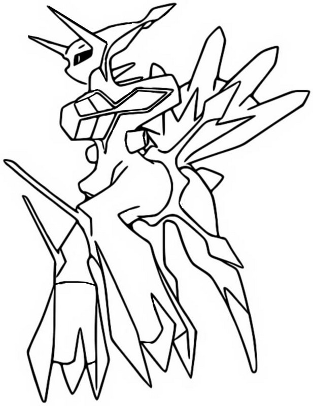 Coloring page pokãmon legends arceus dialga origin forme